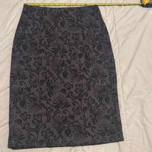 Halogen Black Floral Pencil Skirt
